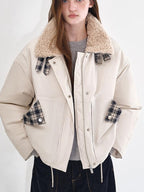 fano Insulated Korean Commuter Loose Fit Zipper Front Women Mint Puffer Jackets