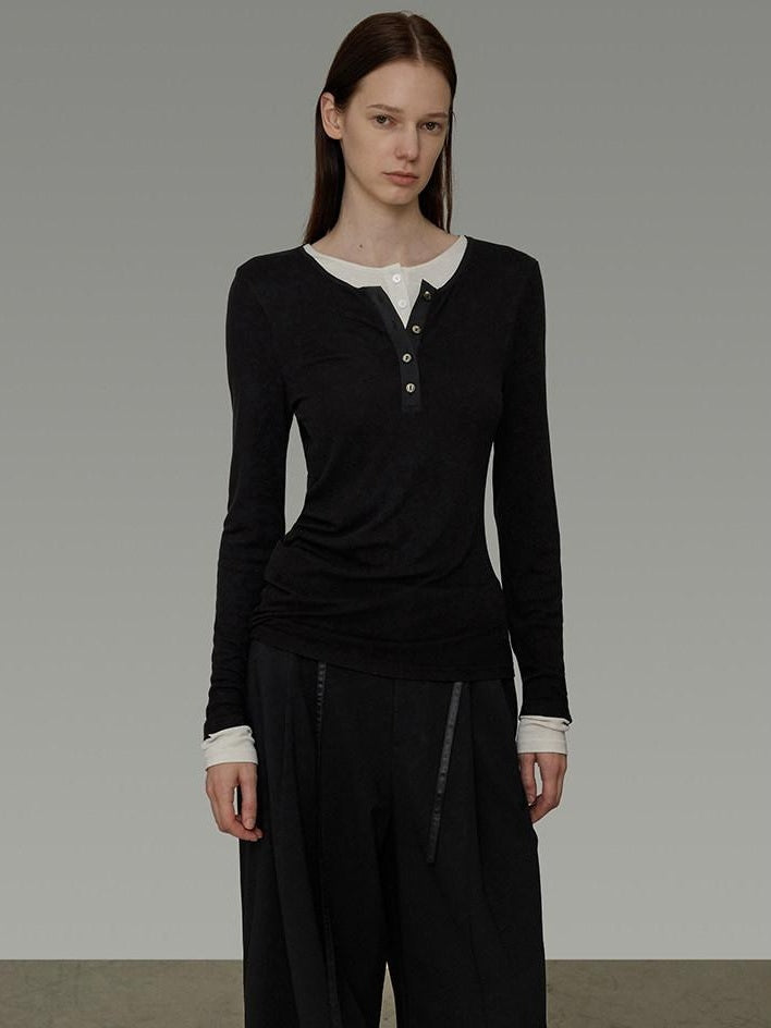 unspoken Modal Blend Colorblock Slim Fit Round Neck Pullover Women Knitwear Sweaters