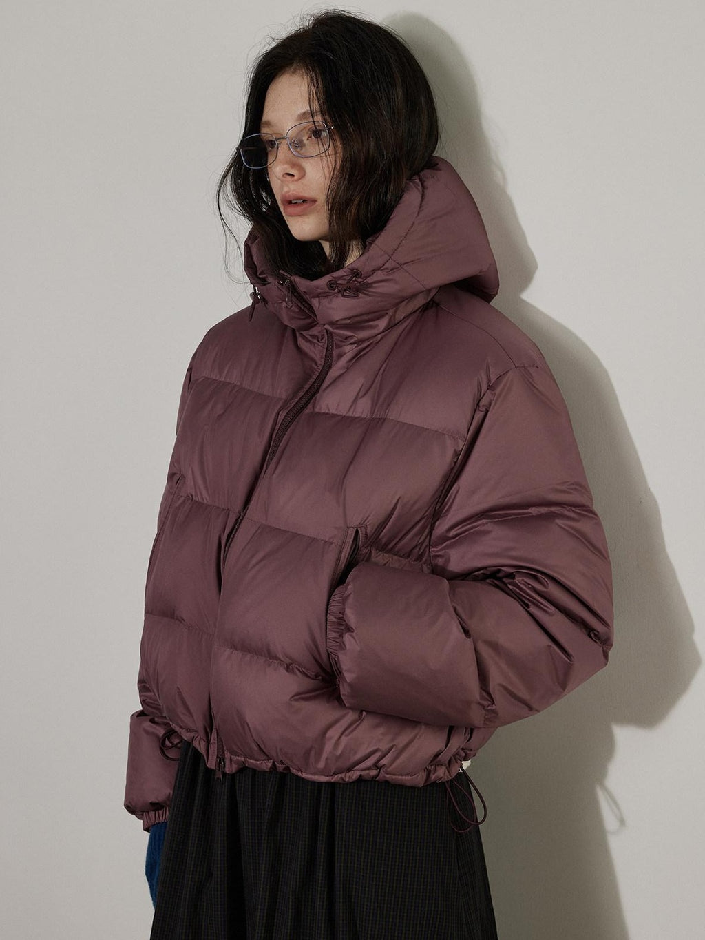 Lofi choose 90 Percent White Duck Down Warm Loose Hooded Short Casual Zipper Down Jackets