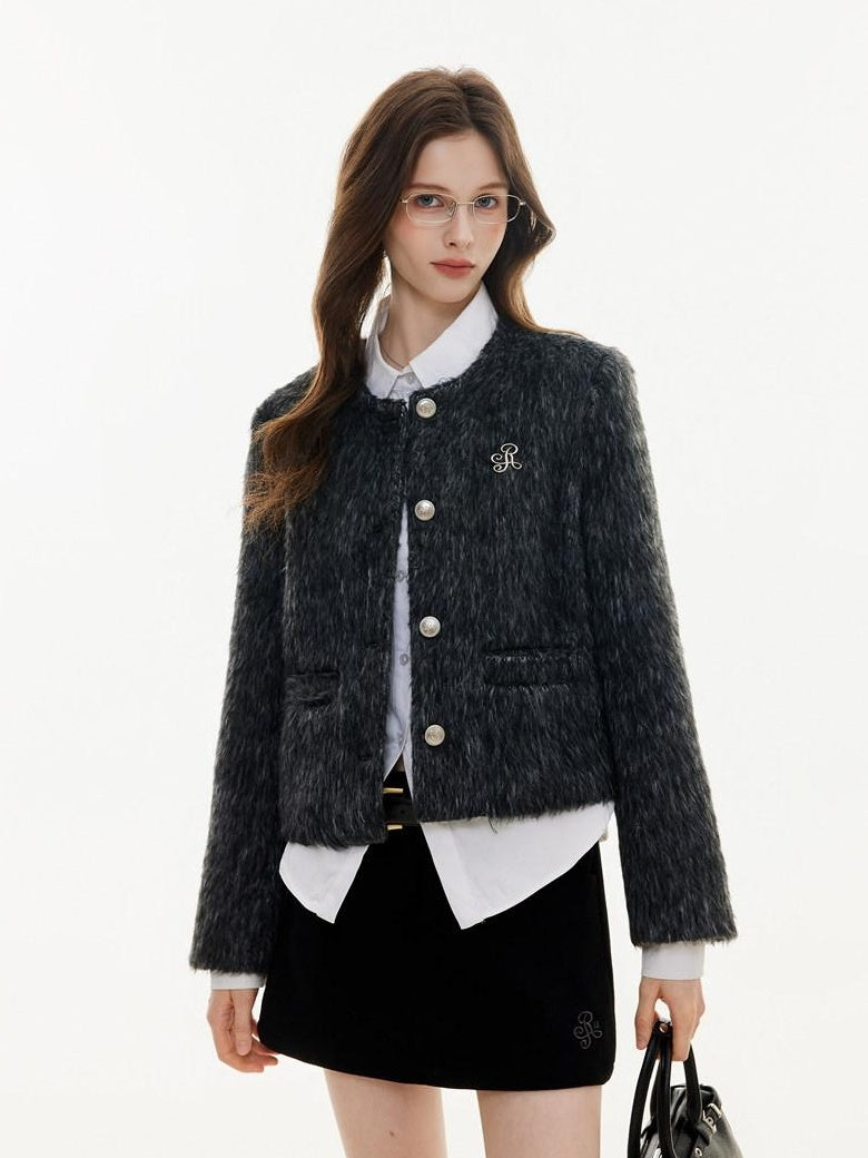 ikyou Wrinkle Resistant 3D Embellished Korean Straight Fit Workwear Cropped Jackets