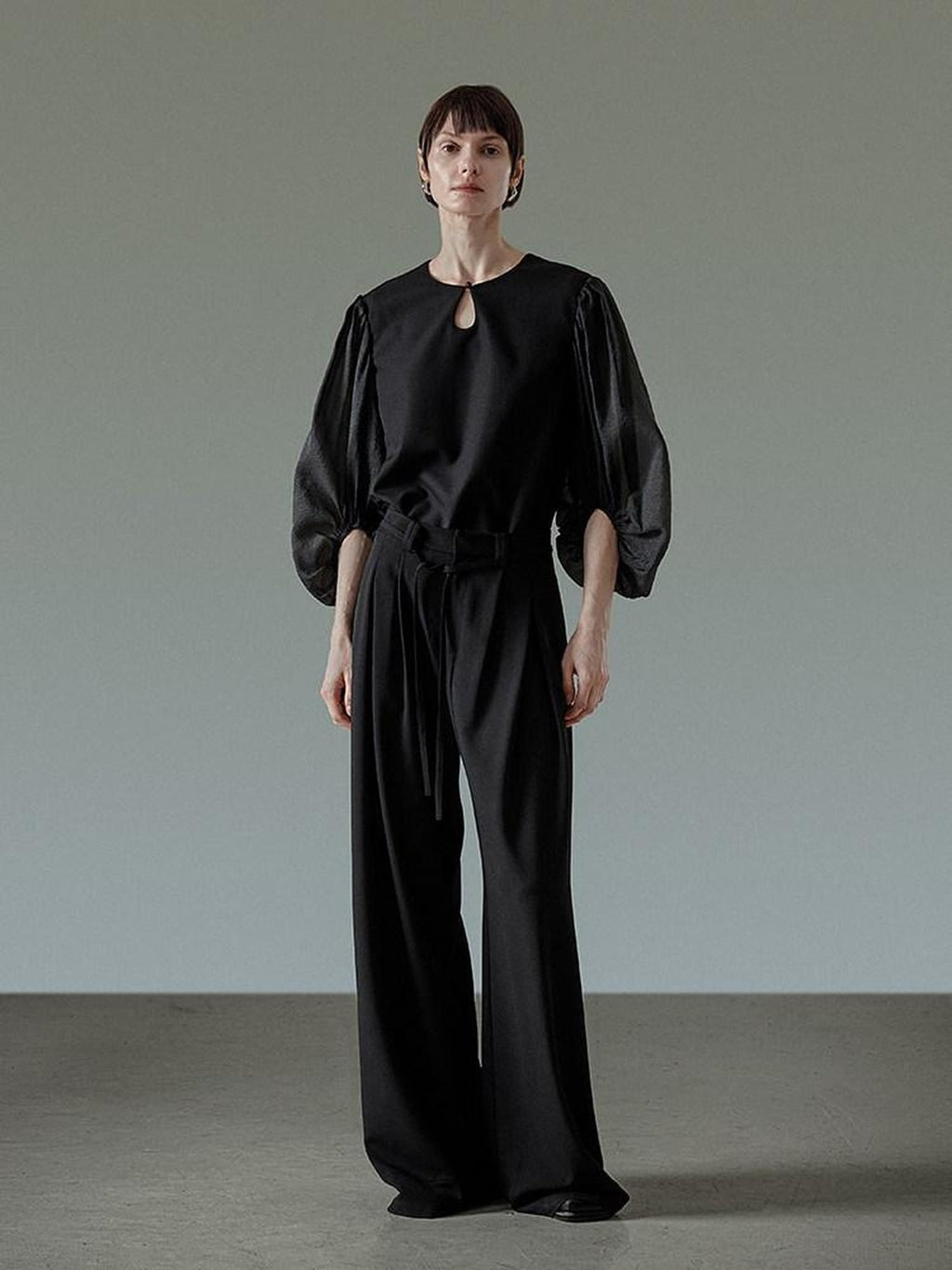 unspoken Breathable Original Loose Spliced Lantern Sleeve Pullover Polyester Blouses