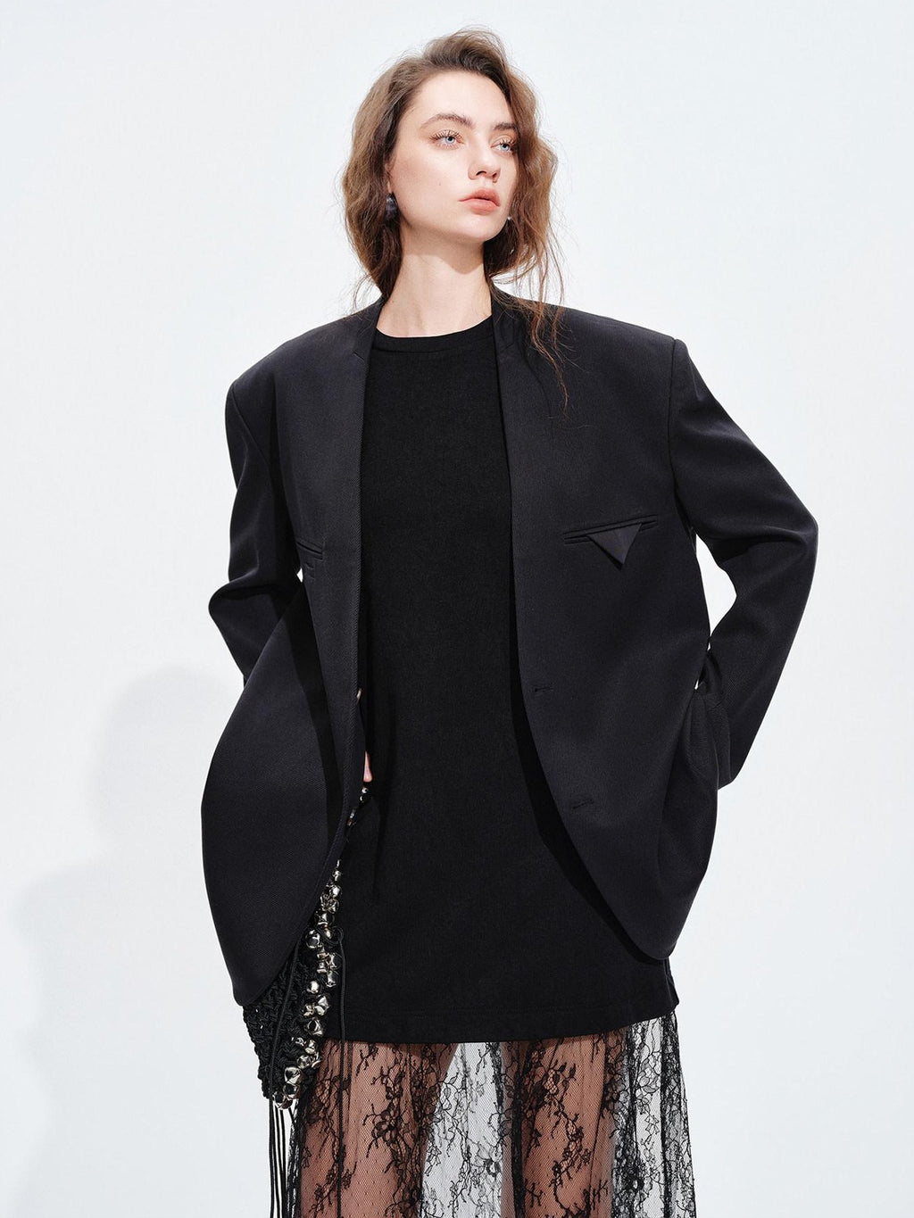 audreyyang Patchwork Polyester H Shift Loose Short Sleeve Crew Neck Everyday Midi Dresses