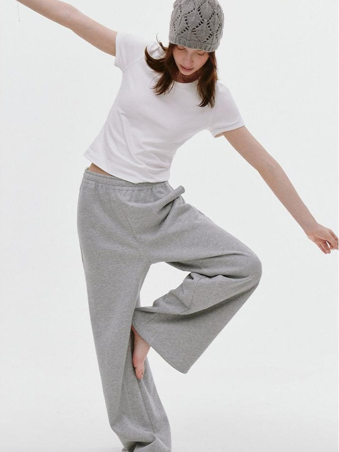 fano Breathable Cotton Lyocell Slim Cropped Korean Womens White Short Sleeve T-Shirts