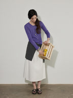 Lofi choose High Waist Bow A Line Cotton Commuter Loose Fit Women Tie Elegant Midi Skirts