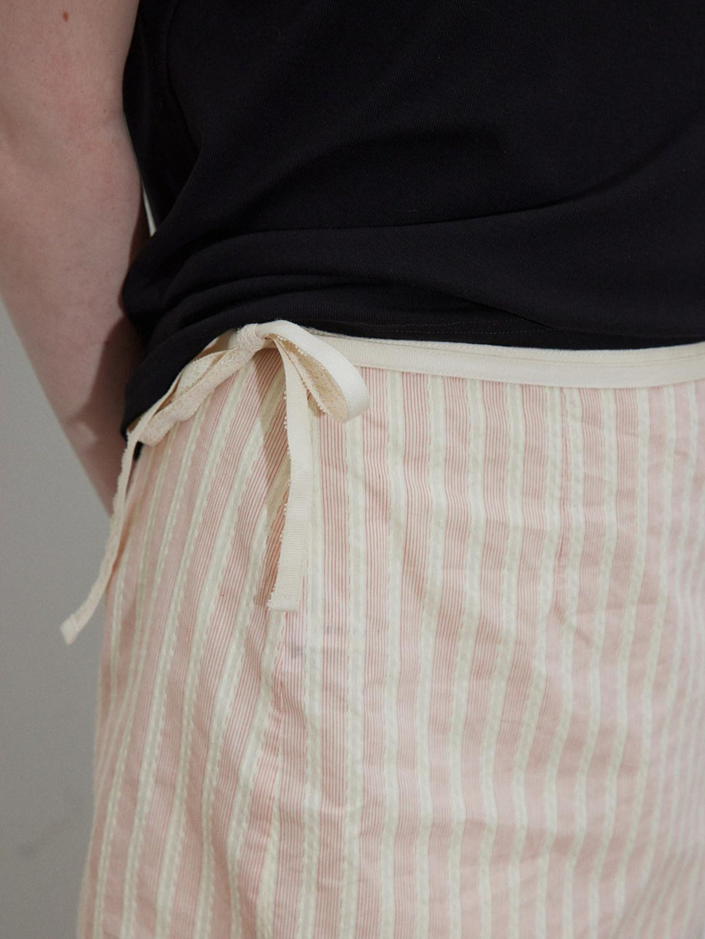 Lofi choose High Waist Flattering A Line Loose Fit Office Casual Pink Midi Skirts