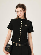 ikyou Two Layer Smooth Leather Slim Versatile Alloy Pin Buckle Women Black 3Cm Belts