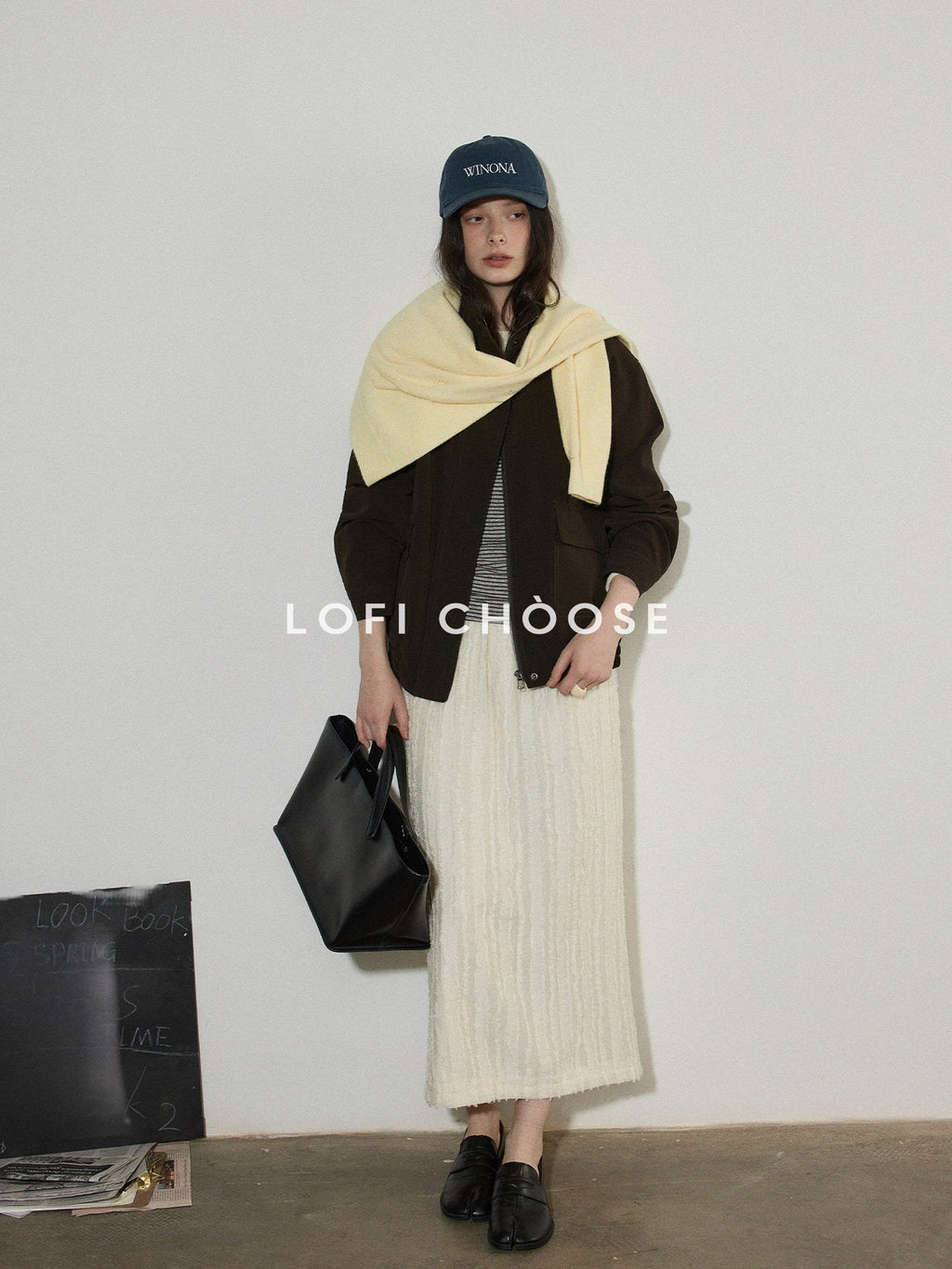 Lofi choose Zip Front Loose Fit Commuter Office Long Sleeve Dark Brown Women Cropped Jackets