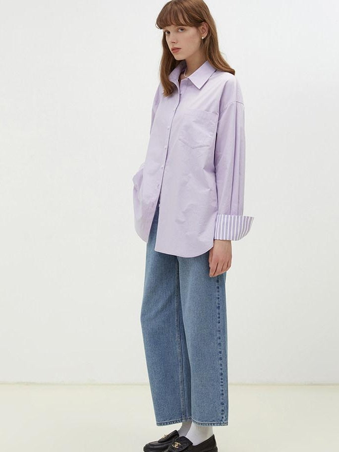 fano Skin Friendly Breathable Cotton Minimalist Loose Fit Women Button Solid Shirts