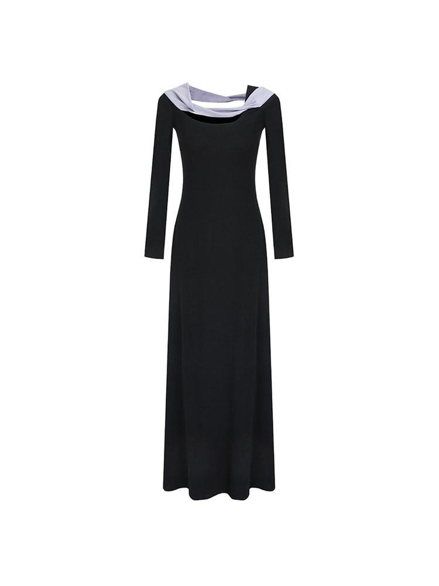unspoken Tencel High Waist Asymmetrical Off Shoulder A Line Knit Women Maxi Dresses