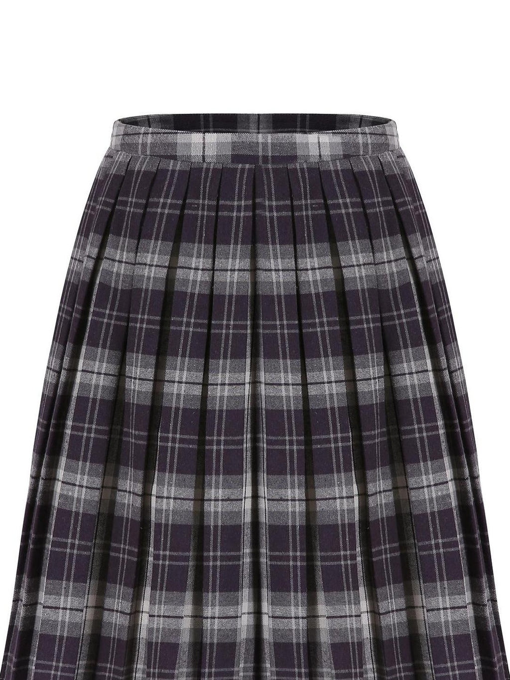 fano Pure Cotton Pleated A Line Mid Rise Classic Workwear Women Midi Skirts