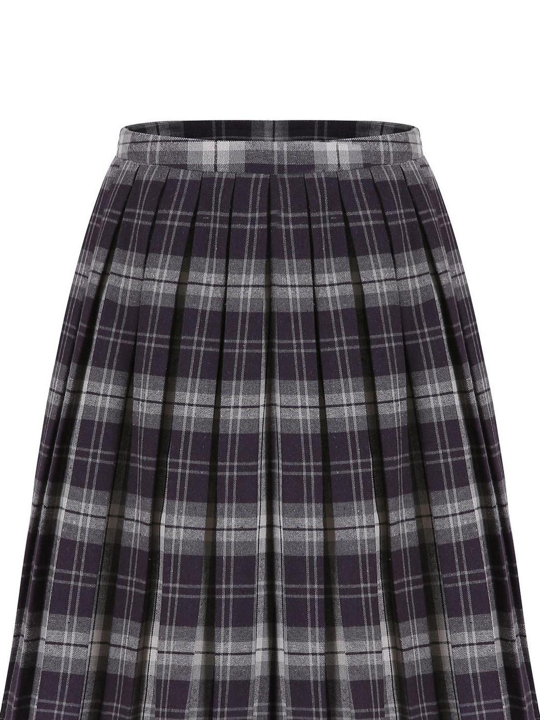 fano Pure Cotton Pleated A Line Mid Rise Classic Workwear Women Midi Skirts