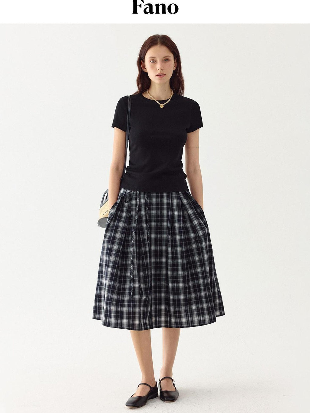 fano Cooling Lyocell Blend Korean Slim Short Sleeve Tee Basic Crop Tops