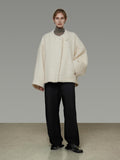 unspoken Premium Sheepswool Thick Tailored Relaxed Office One Button Wool Coats