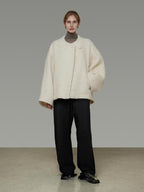 unspoken Premium Sheepswool Thick Tailored Relaxed Office One Button Wool Coats
