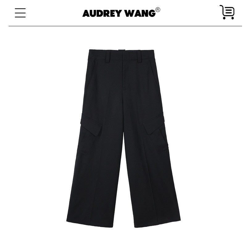 audreyyang_High_Waist_Korean_Workwear_Black_Polyester_Viscose_Wide_Leg_Pants_MISSTT