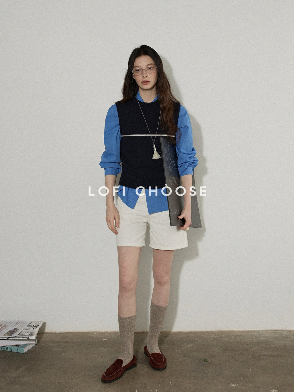 Lofi choose Pure Cotton Loose Fit Commuter Long Sleeve Collared Button Women Casual Shirts
