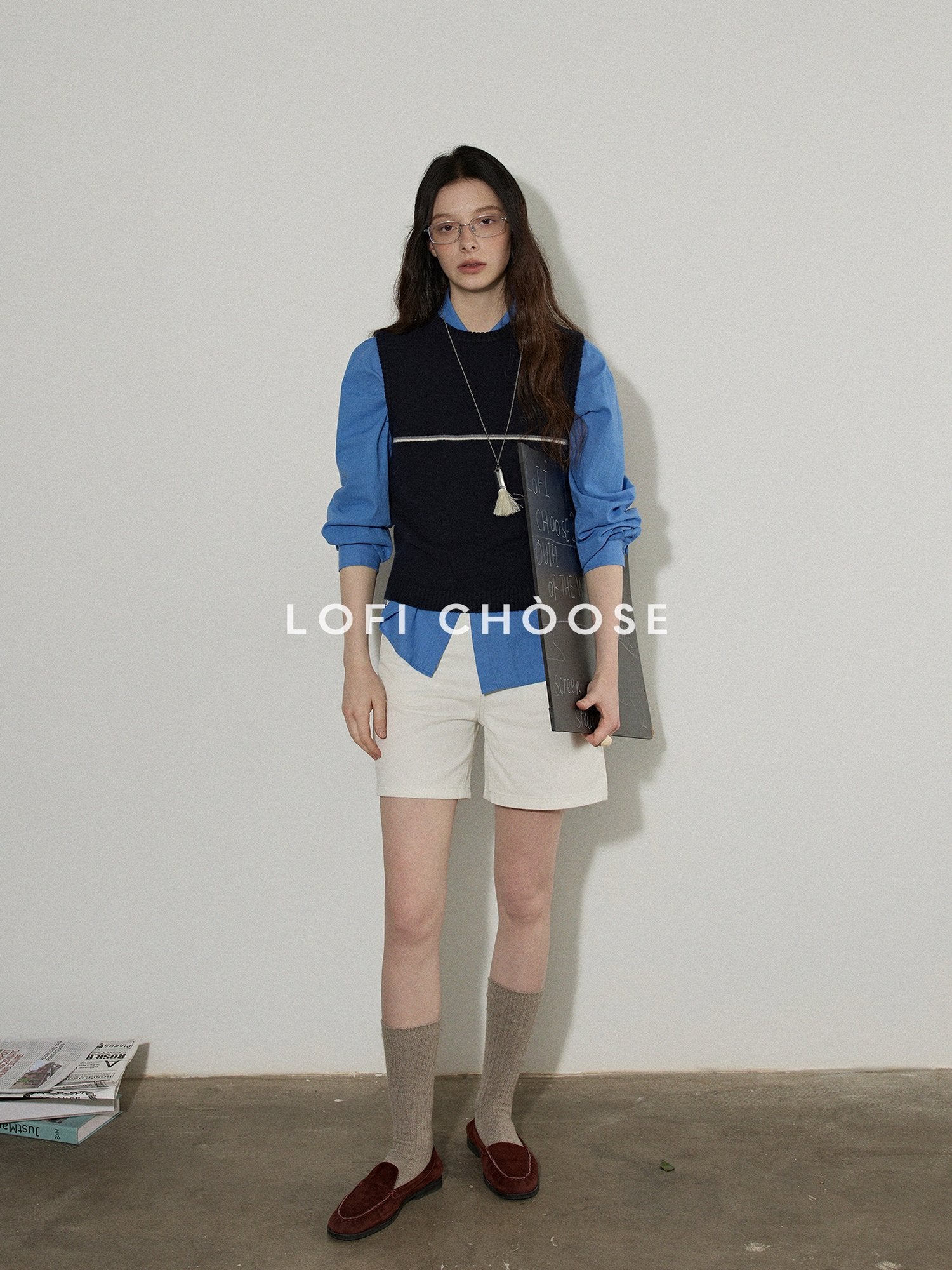 Lofi choose Pure Cotton Loose Fit Commuter Long Sleeve Collared Button Women Casual Shirts