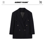 audreyyang_Cotton_Linen_Blend_Double_Breasted_Relaxed_Casual_Women_Commuter_Black_Blazers_MISSTT