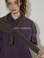 Lofi choose Pure Cotton Relaxed Fit Button Front Turn Down Collar Women Workwear Shirts