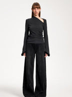 someone sometimes Elegant Office Pullover Regular Women Solid Cream Charcoal Knitwear Sweaters