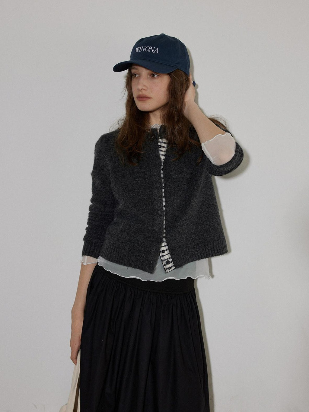 Lofi choose Soft Wool Blend Cozy Knit Button Front Relaxed Fit Office Women Cardigans