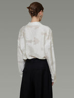 unspoken Breathable Lyocell Loose Fit Button Cardigan Women Work White Long Sleeve Shirts