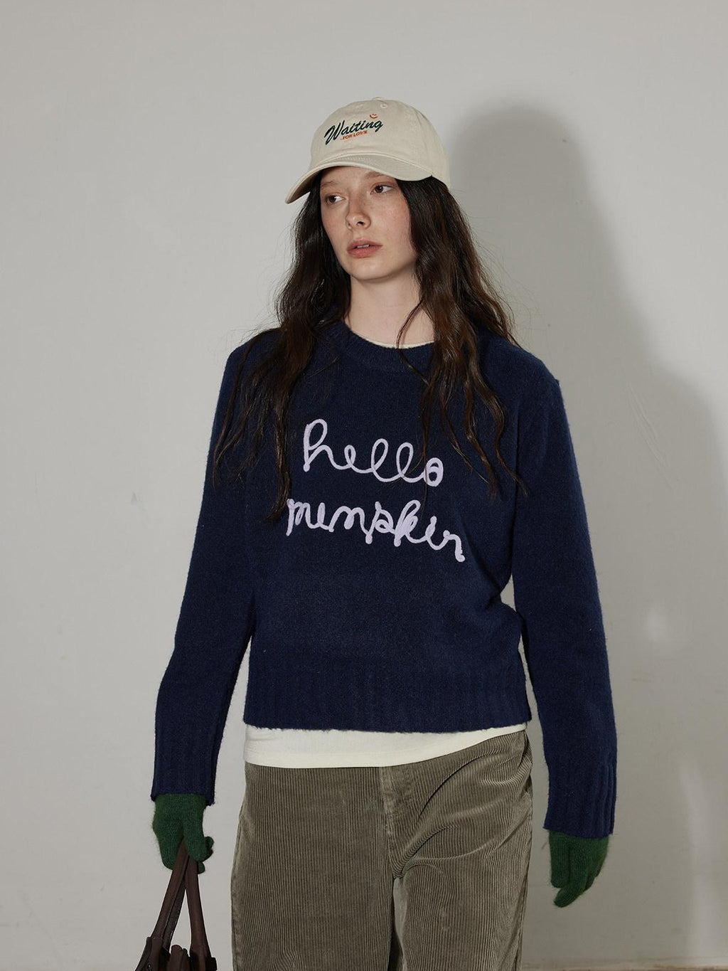 Lofi choose High Waist Chunky Stripe Office Ready Women Light Gray Wide Leg Pants