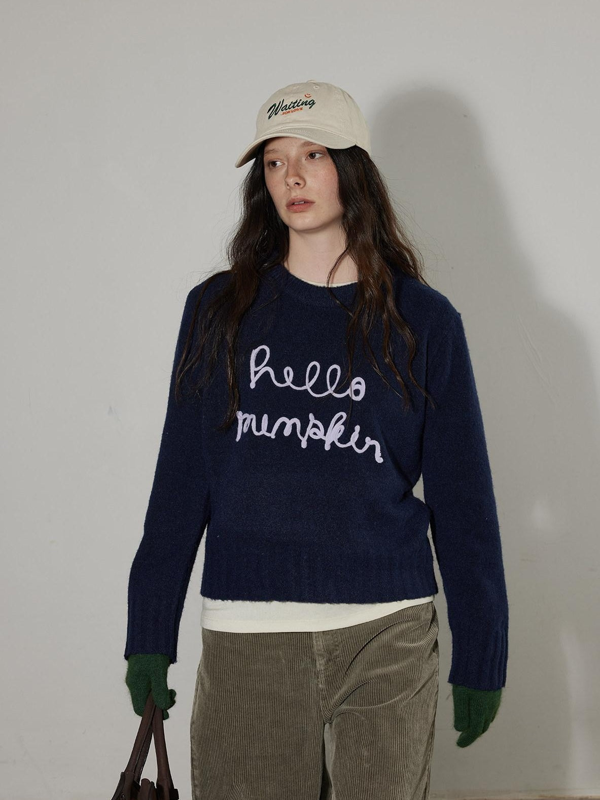 Lofi choose High Waist Chunky Stripe Office Ready Women Light Gray Wide Leg Pants