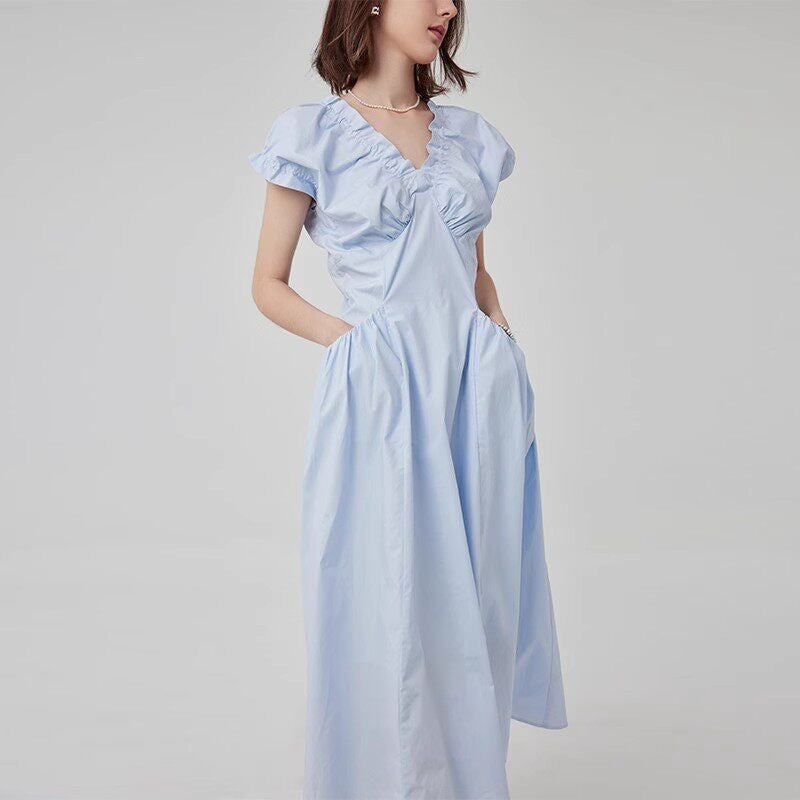 fano_Flattering_Natural_Waist_Korean_A_Line_Casual_Women_Round_Neck_Maxi_Dresses_MISSTT