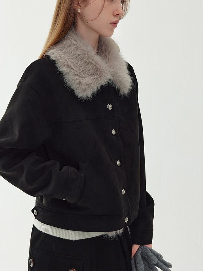 fano Detachable Padded Liner Casual Loose Women Pocket Poly Stretch Cropped Jackets