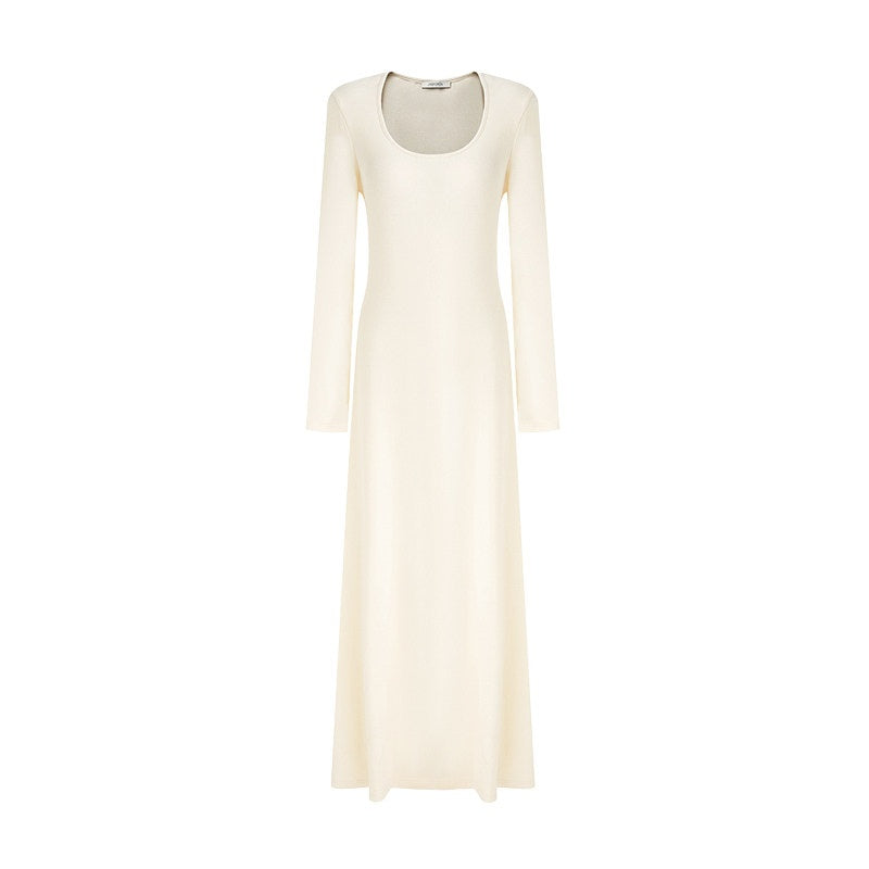 unspoken_Waist_Defining_Knit_Hline_Minimalist_Commuter_Long_Sleeve_Maxi_Dresses_MISSTT