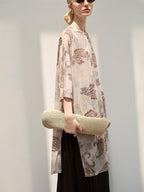 audreyyang Light Commuter Loose Paisley Print Round Neck Women Long Sleeve T-Shirts