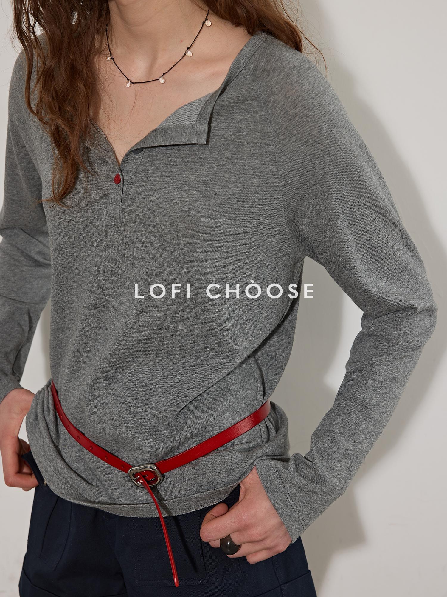 Lofi choose Cotton Blend Relaxed Raglan Commuter Women Pink Moss Gray Long Sleeve T-Shirts