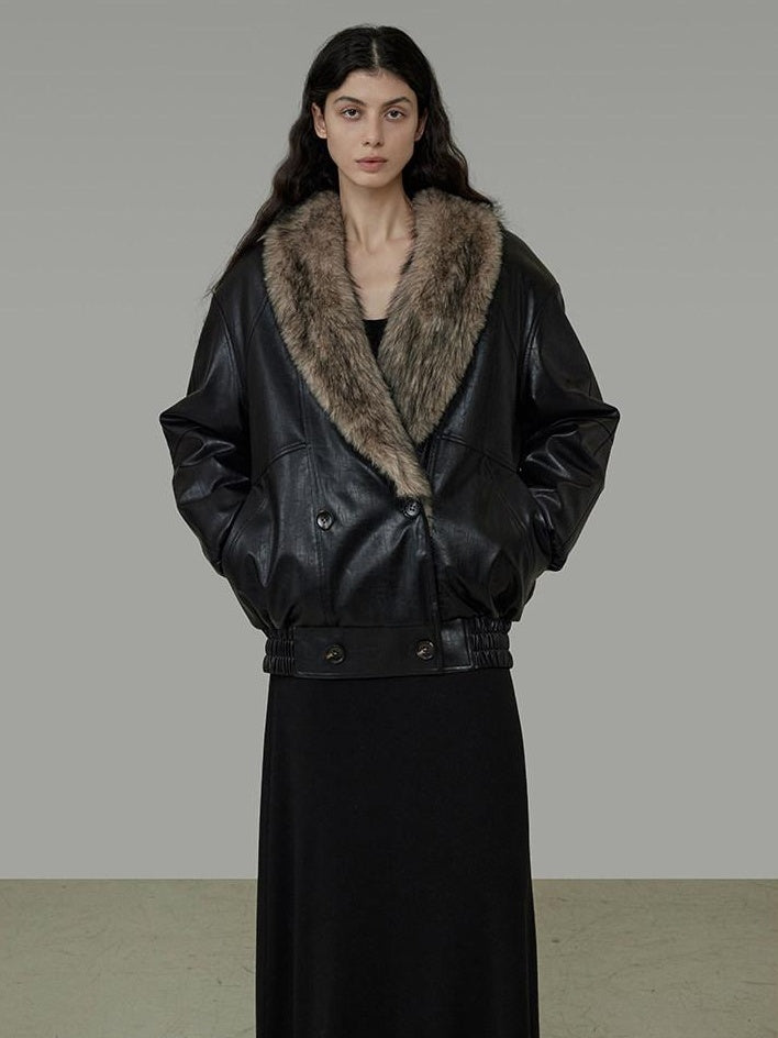unspoken Insulated Oversized Pocket Minimalist Commuter Women Black Short Coat