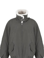 fano 90 Percent Down Utility Patchwork Women Army Green Stand Collar Down Jackets