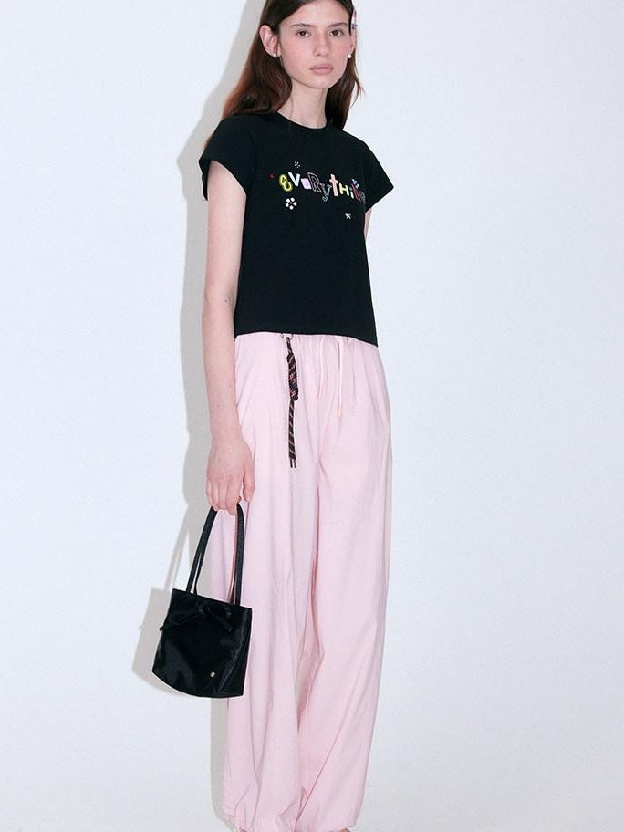 fano Soft Viscose Stretch Korean Relaxed Straight Pockets Elastic Waist Sweatpants