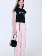 fano Soft Viscose Stretch Korean Relaxed Straight Pockets Elastic Waist Sweatpants