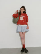 Lofi choose Cozy Letter Print Loose Drop Shoulder Commuter Women Long Sleeve Sweatshirt
