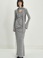 someonesometimes Anti Pill Wool Blend Slim Fit Casual Ruffle Bell Sleeve U Neck Pullover Sweaters