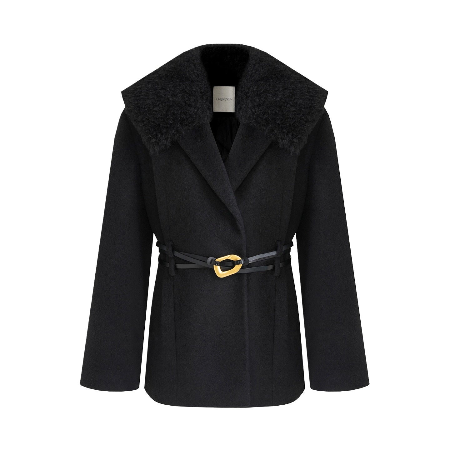 unspoken_Fur_Collar_Thick_Mid_Length_Loose_Fit_Minimalist_Commuter_Black_Wool_Long_Coats_MISSTT