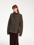 someone sometimes Vintage Red Turtleneck Commuter Pullover Knitwear Acrylic Wool Sweaters