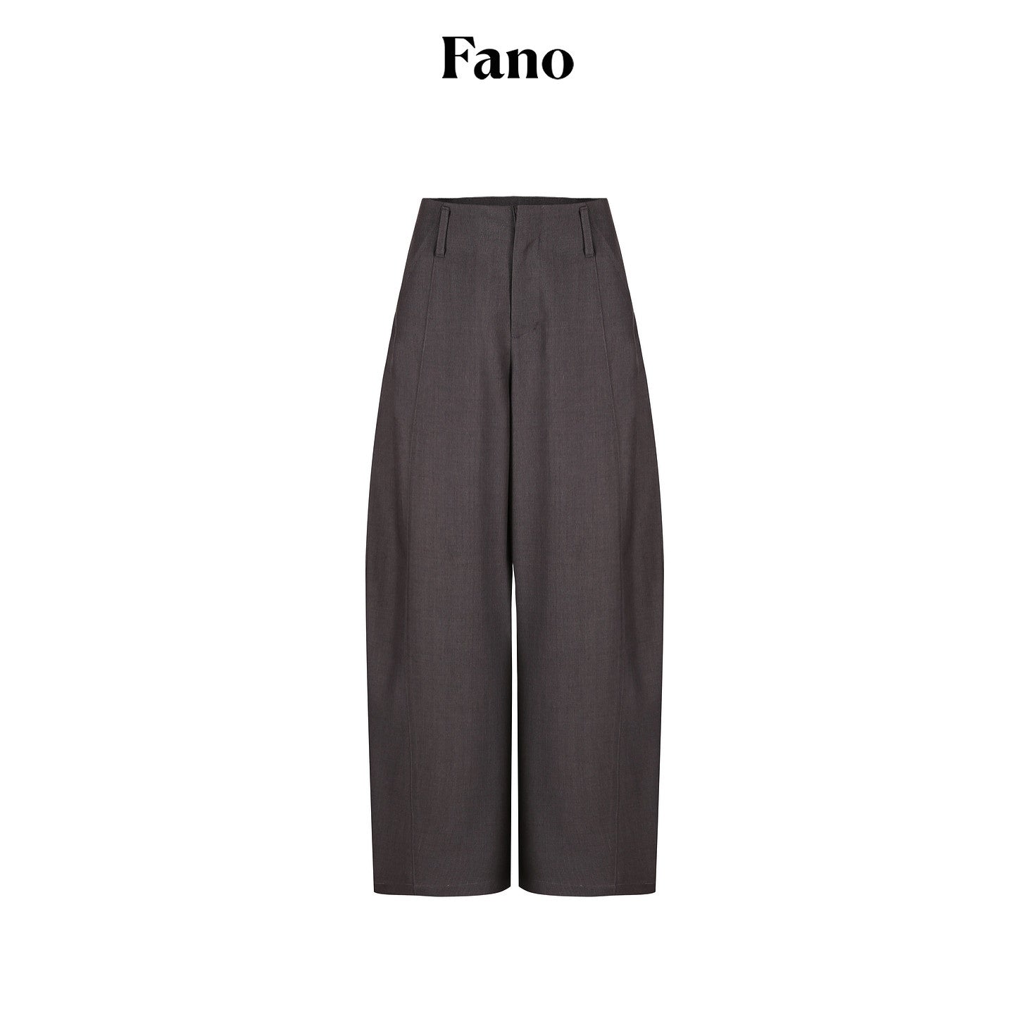 fano_Poly_Rayon_Blend_Mid_High_Waist_Minimal_Commuter_Pine_Gray_Wide_Leg_Pants_MISSTT