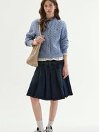 fano Thermal Embroidered Loose Fit Casual Women Long Sleeve Knit Cardigans