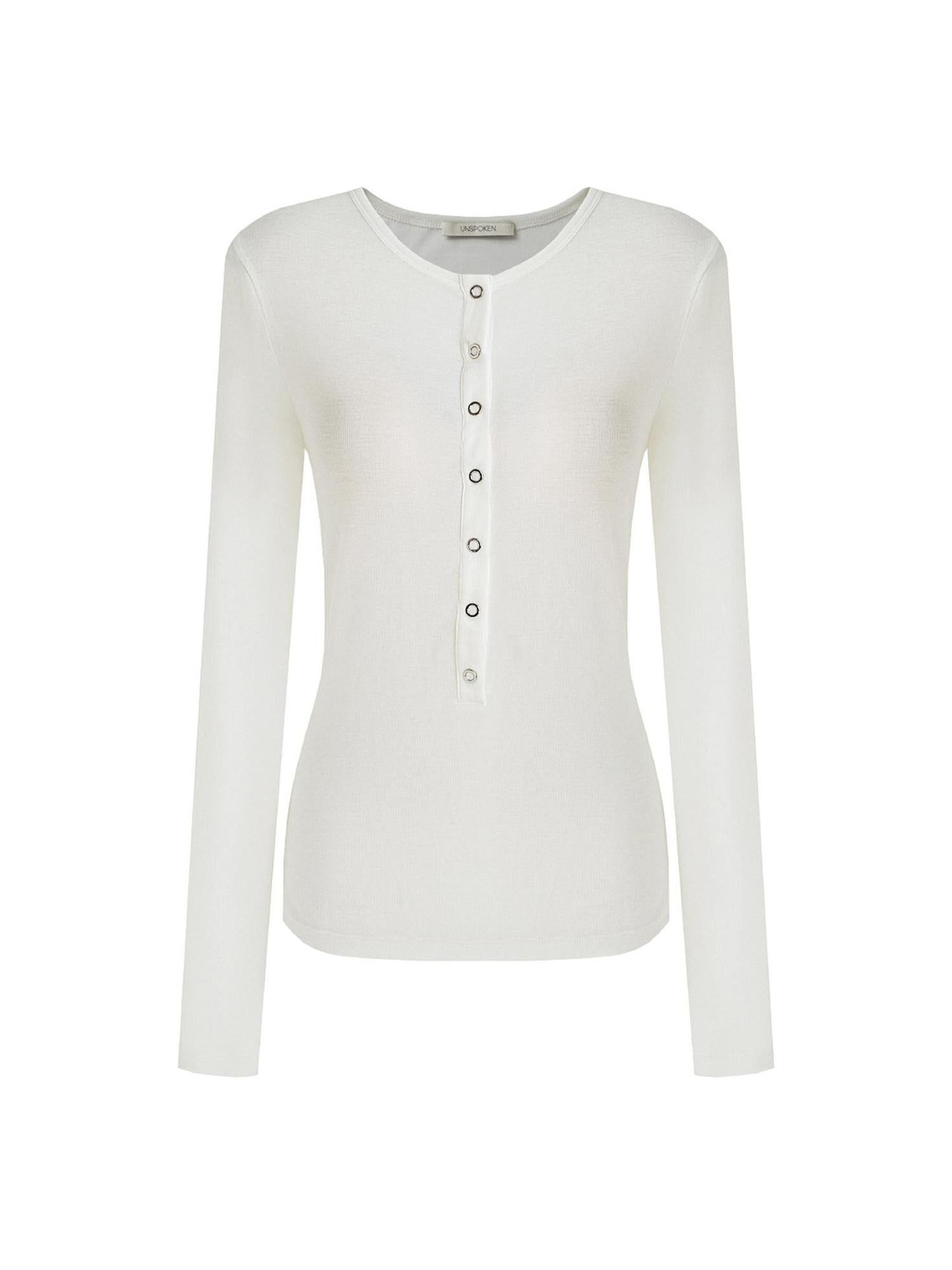 unspoken Breathable Skin Friendly Slim Fit Button Half Collar Women Knit Cardigans