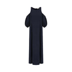 unspoken_Slimming_Waist_A_Line_Irregular_Hem_Puff_Sleeve_City_Navy_Maxi_Dresses_MISSTT