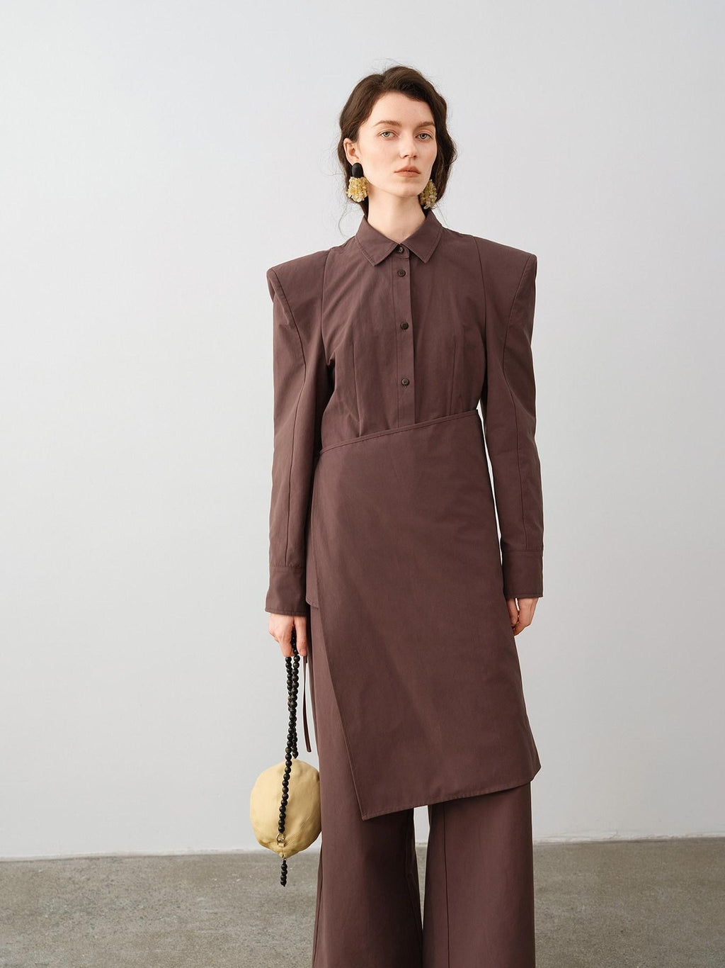 audreyyang Durable Long Sleeve Cotton Blend Relaxed Fit Women Top & Pants Sets