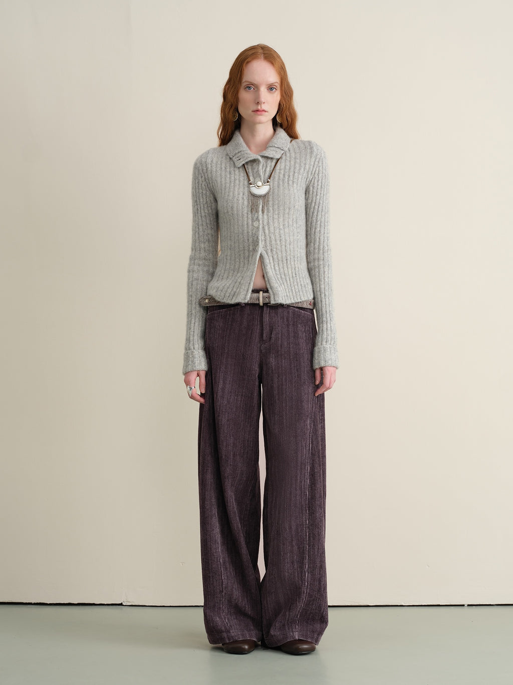 someonesometimes Washed Cotton Vintage Balloon Natural Waist Casual Women Purple Pants