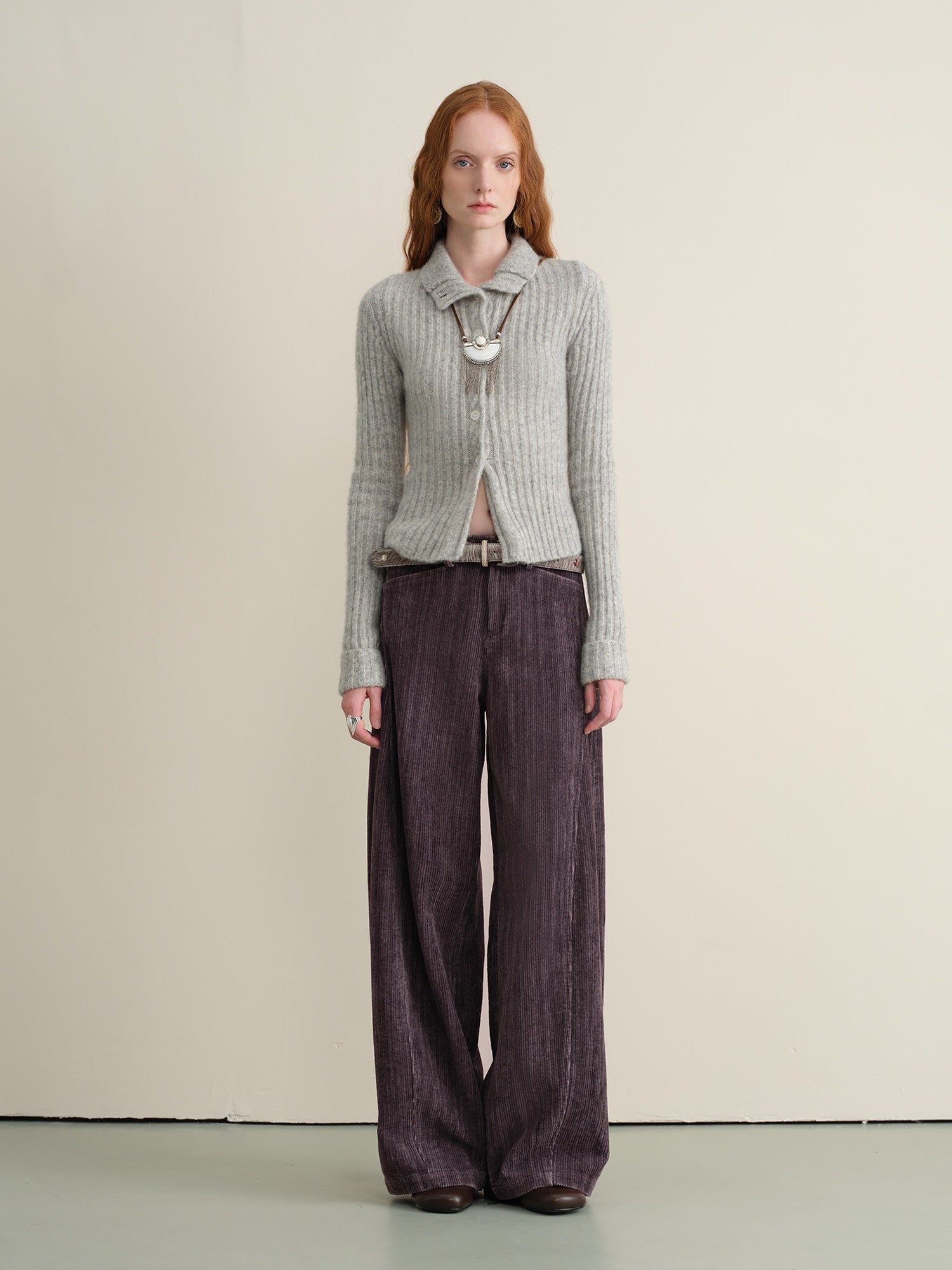 someonesometimes Washed Cotton Vintage Balloon Natural Waist Casual Women Purple Pants