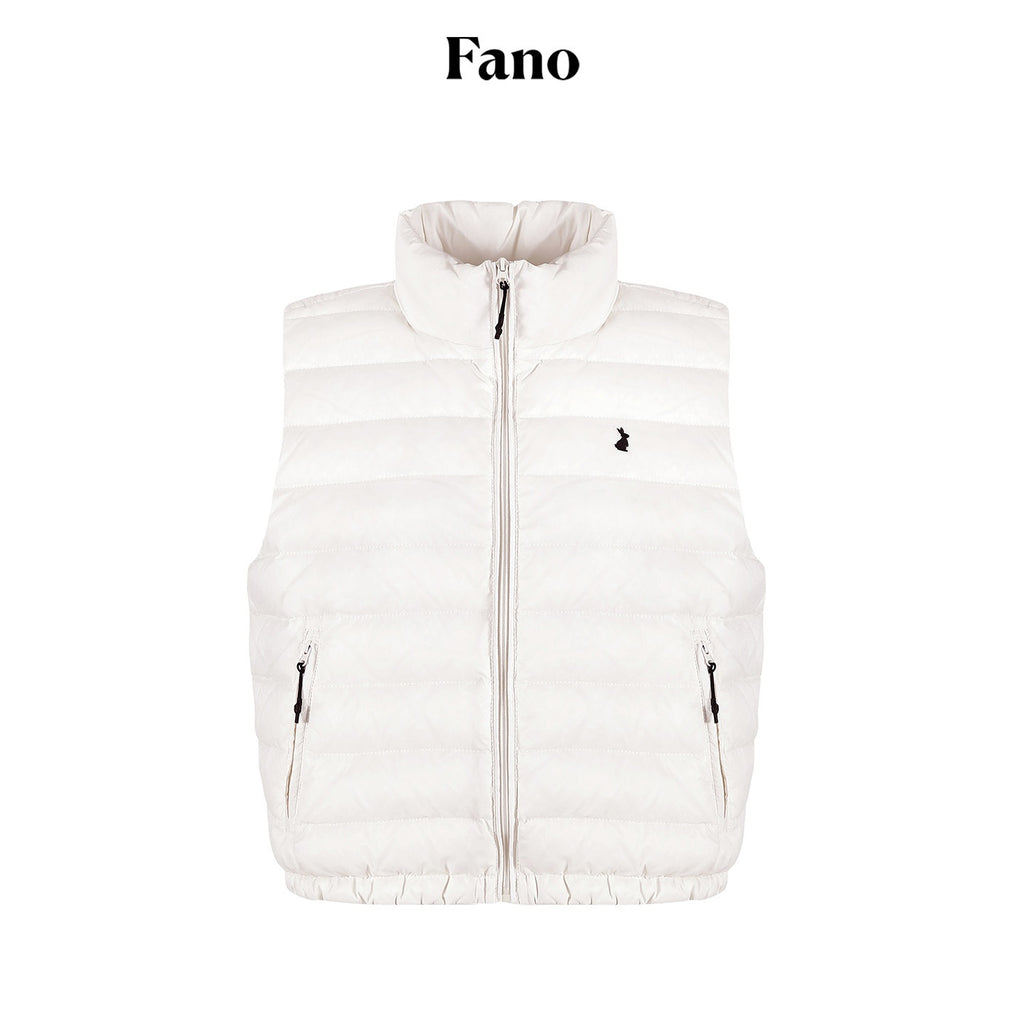 fano_90%_White_Duck_Down_Sleeveless_Straight_Stand_Collar_Zipper_Beige_Down_Jackets_MISSTT