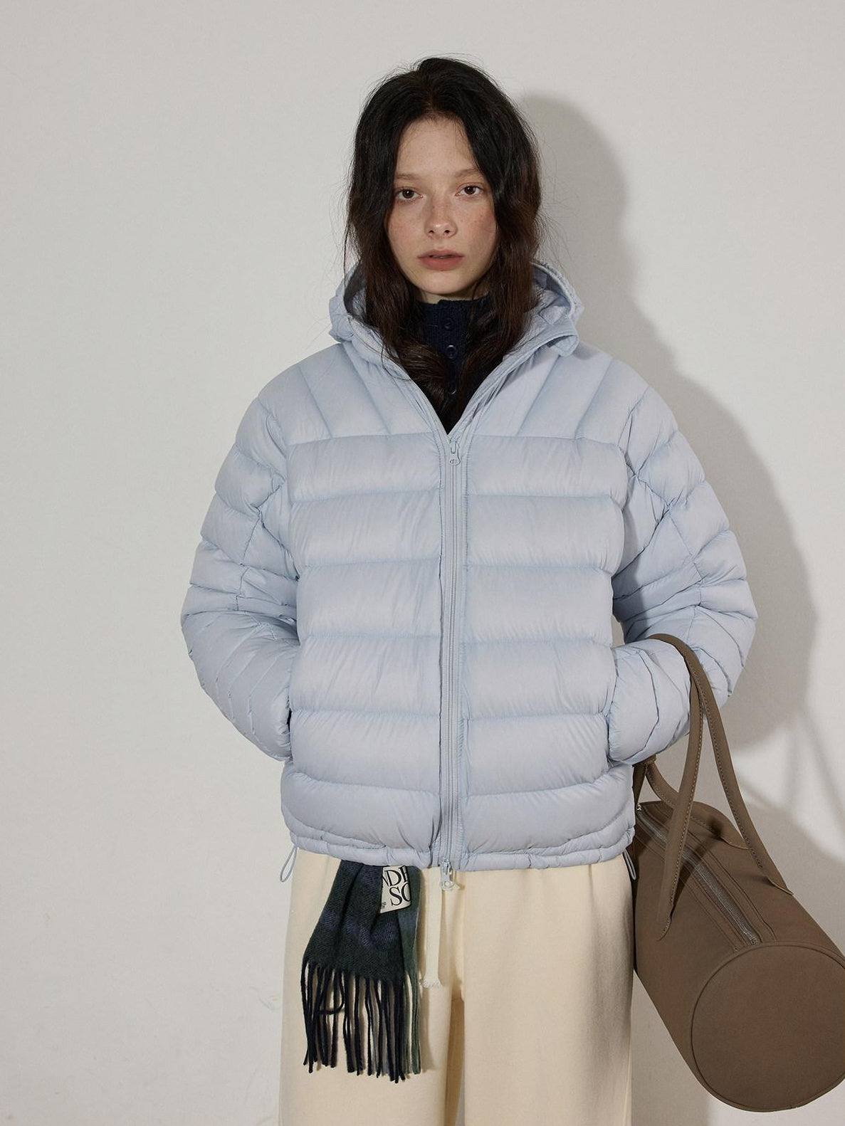 Lofi choose 90 Percent White Duck Down Thick Warm Loose Commuter Hooded Zipper Down Jackets